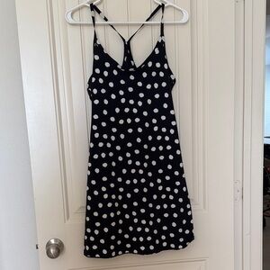 Navy and White Polka Dot Workout Dress
